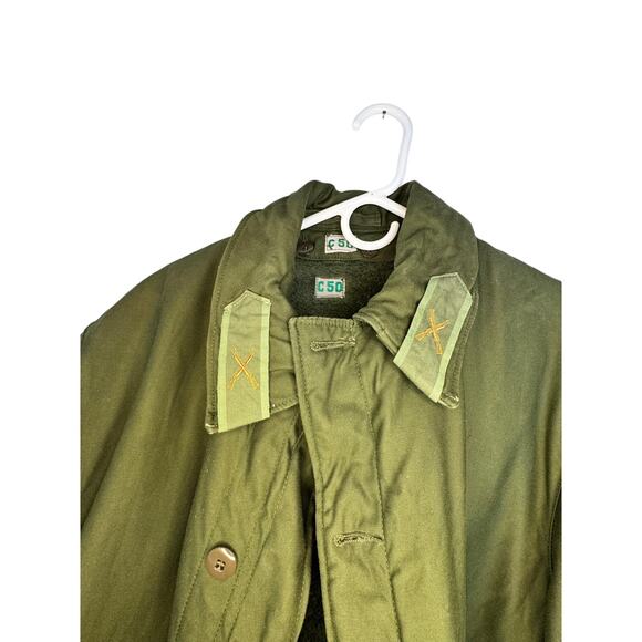 Vtg 60s Swedish C50 Army Green Military Parka Field Jacket Coat HEAVY XL Lined - Picture 10 of 11